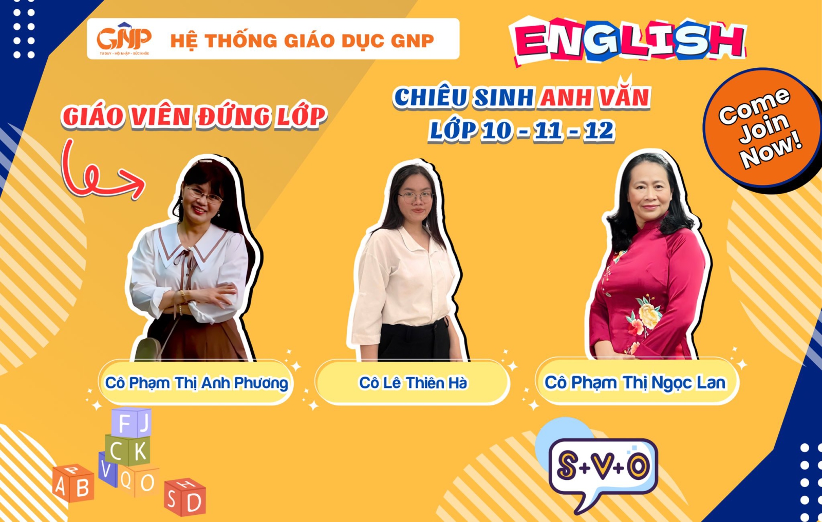 CHIÊU SINH ANH VĂN LỚP 10 - 11 - 12      