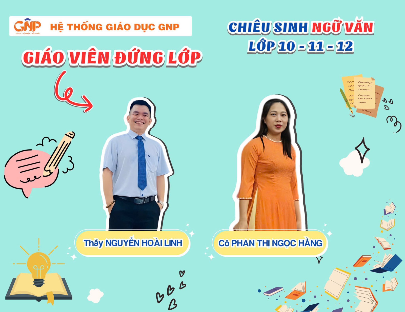 CHIÊU SINH MÔN NGỮ VĂN 10 – 11 – 12