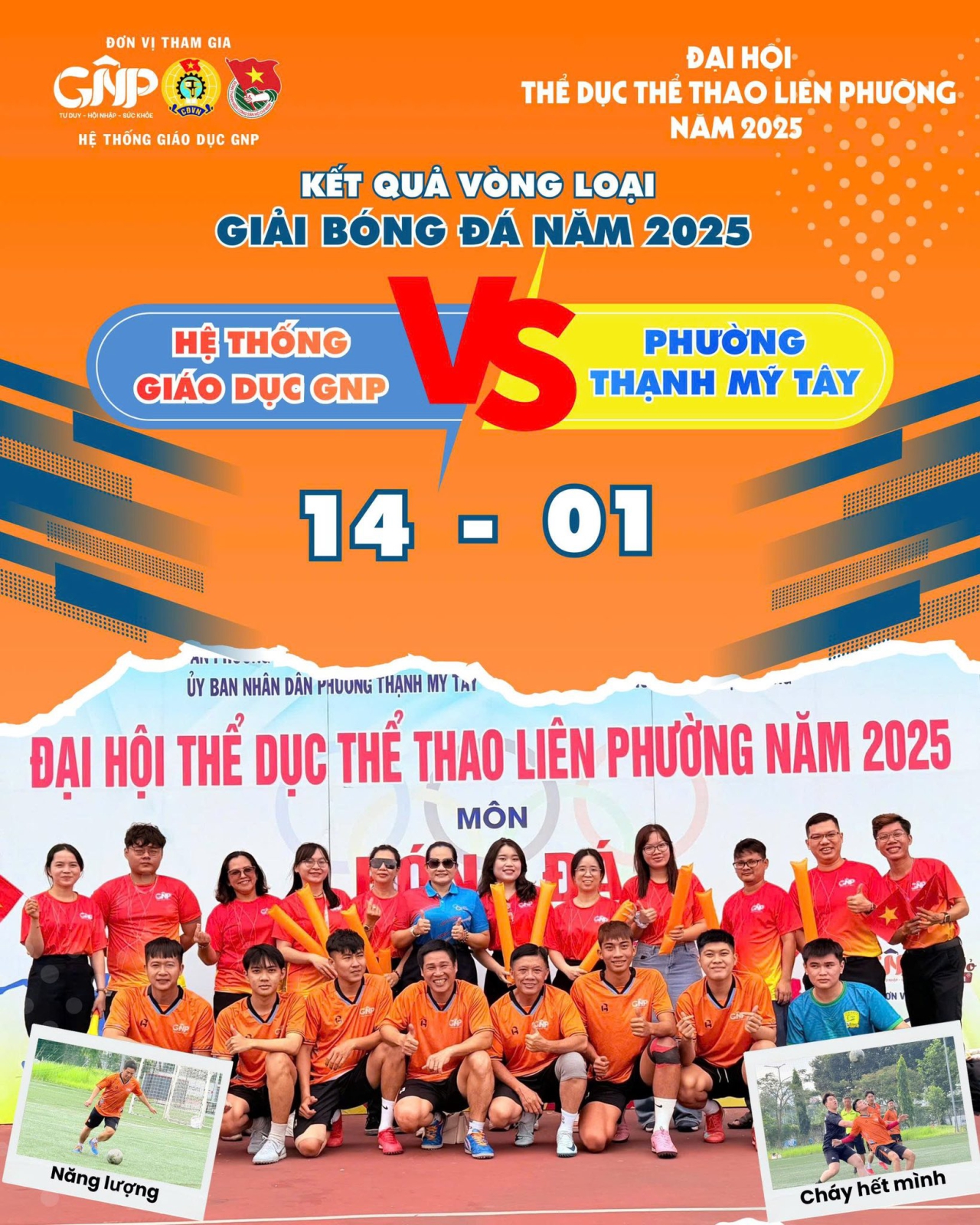 ĐỘI BÓNG GNP SÔI NỔI THAM GIA MÔN BÓNG ĐÁ TẠI ĐẠI HỘI TDTT LIÊN PHƯỜNG NĂM 2025